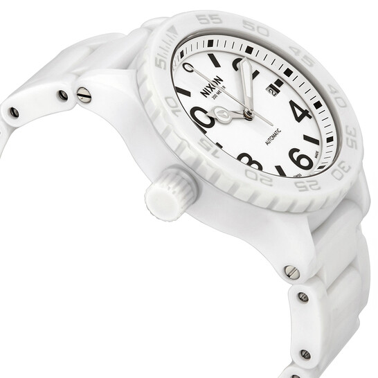ニクソン　42-40CHRONO HIGH POLISH /WHITE 51-30 Chrono Watch | High Polish / White | White Chronograph