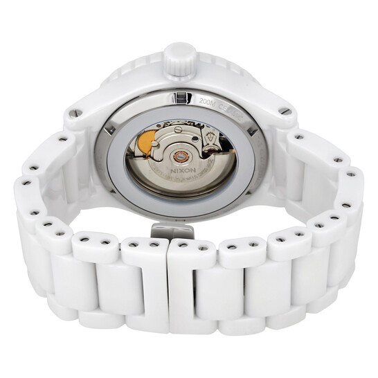 Nixon Ceramic 42-20 Lefty Automatic White Dial Men's Watch