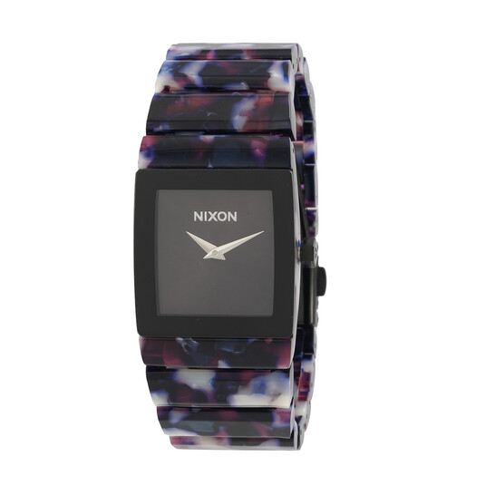 Nixon Lynx Acetate Black and Multicolor Watch Acetate patterns pop harder. #Nixon #TimeTeller #Lynx main image 4