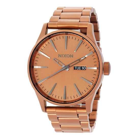 Nixon Sentry SS Quartz Copper Dial Men's Watch A356-3165-00