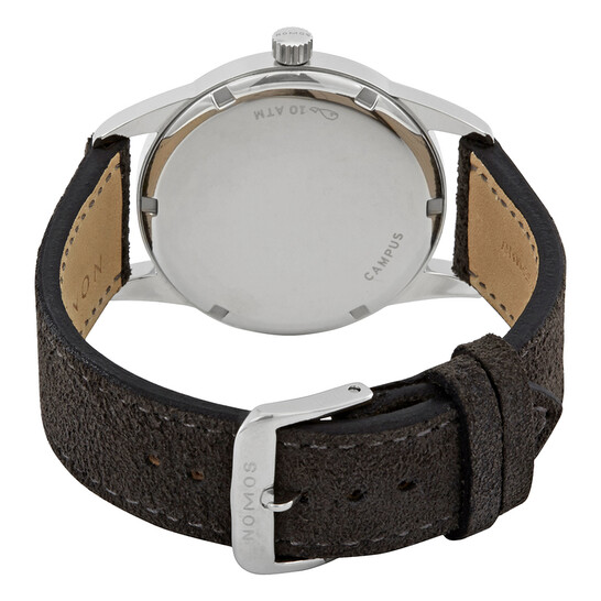 Nomos Club Campus White Dial Black Leather Men's Watch 735