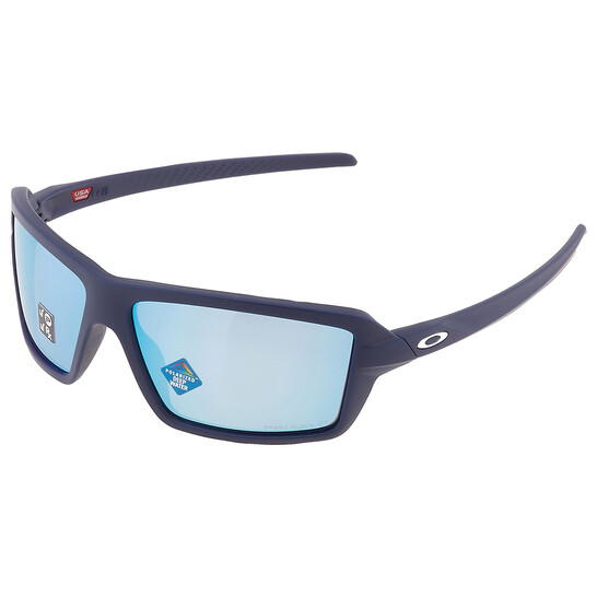 Oakley Cables Prizm Deep Water Polarized Wrap Men's Sunglasses