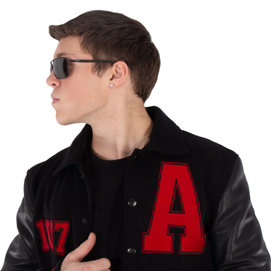 Oakley Gauge Prizm Black Polarized Rectangular Men's Sunglasses OO4124  412402 62 - Main Image