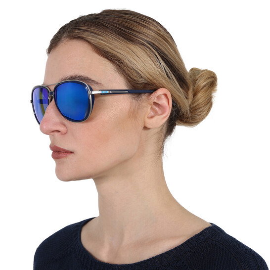 Oakley Split Time Polarized Prizm Sapphire Pilot Ladies Sunglasses