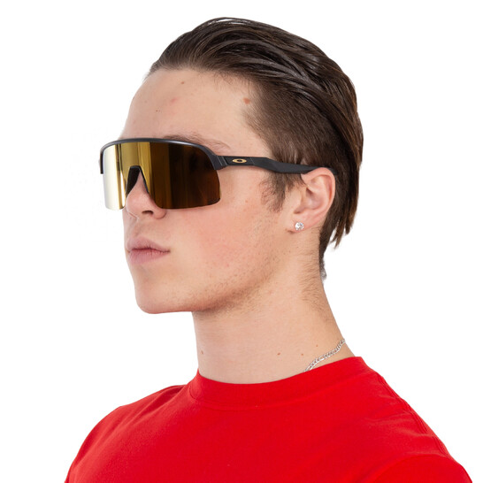 Oakley ゴールドレンズ スートロライト PRIZM 24K Sutro Lite Prizm 24K Lenses, Matte Carbon Frame Sunglasses