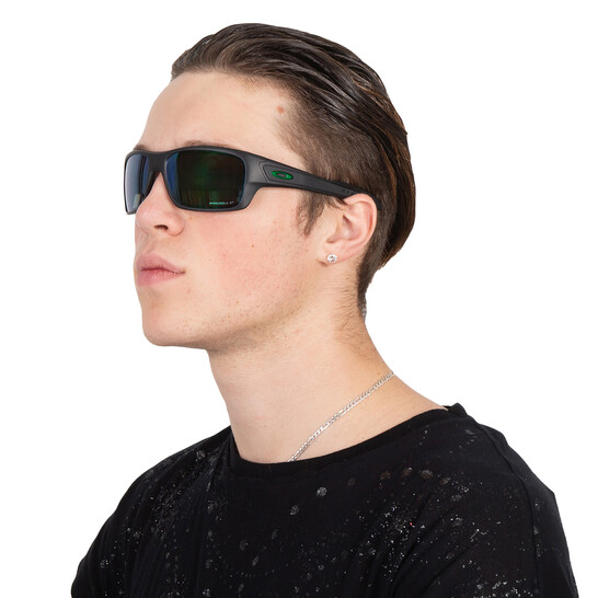 Oakley Turbine Prizm Jade Polarized Wrap Men's Sunglasses OO9263