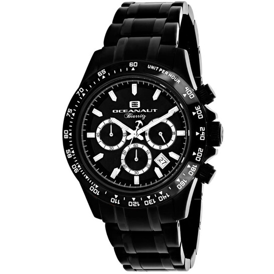 オーシャン Oceanaut Biarritz Chronograph Quartz Black Dial Men's Watch OC6114