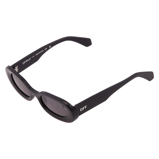 Off-White OERI087 AMALFI 1007 Sunglasses Black Oval Frame, Grey Lenses Off-White AMALFI Dark Grey Oval Unisex Sunglasses OERI087  main image 2
