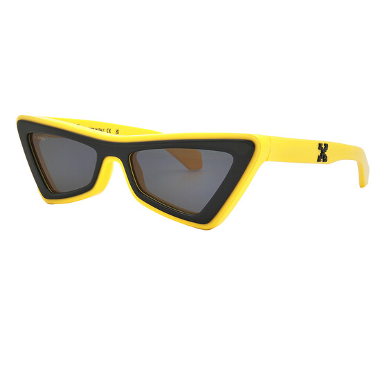 NEW OFF-WHITE SUNGLASSES YELLOW WOMEN EYEWEAR OFF-WHITE OERI042 ARTEMISIA 1807 Off-White Artemisia Dark Grey Cat Eye Ladies Sunglasses  main image 2