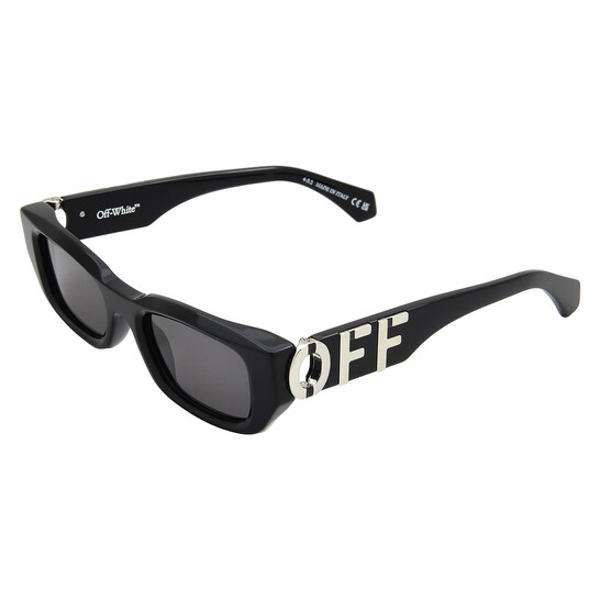 Off-White OERI124 FILLMORE 1007 Sunglasses Black Rectangle Frame, Grey Lenses Off-White | Accessories | Offwhite Women Sunglasses Black  main image 3