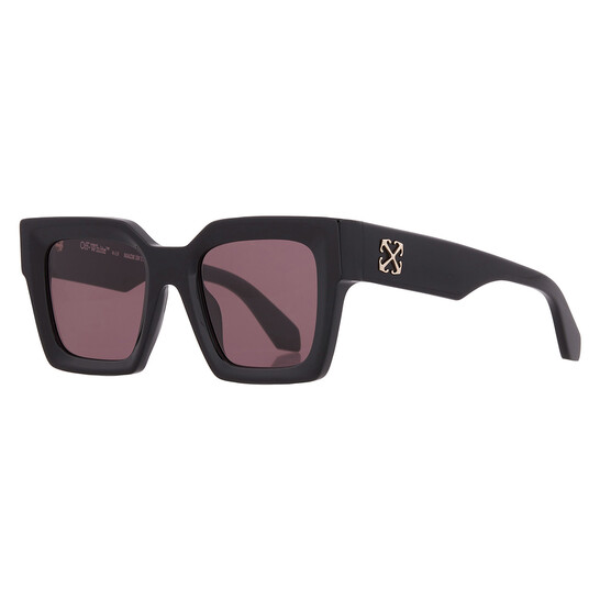 Off-White OERI13I JACKSON 1028 Sunglasses Black Square Frame, Burgundy Lenses Off-White Off-White JACKSON Men Sunglasses OERI13I 1028 NEW  main image 4