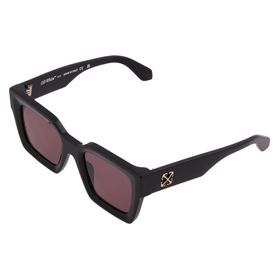 Off-White OERI13I JACKSON 1028 Sunglasses Black Square Frame, Burgundy Lenses Off-White Off-White JACKSON Men Sunglasses OERI13I 1028 NEW  main image 3