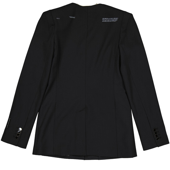 Off-White Ladies Black Formal Bandana Jacket, Brand Size 42