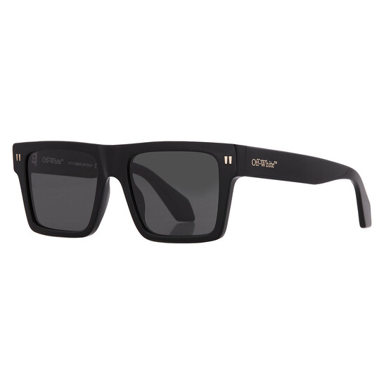 Off-White OERI109 LAWTON 1307 Sunglasses Black Square Frame, Dark Grey Lenses Off-White LAWTON Dark Grey Square Unisex Sunglasses OERI109  main image 3
