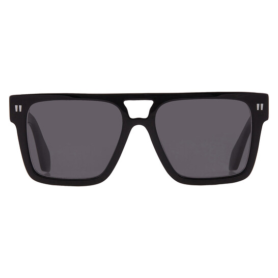 Off-White Women Sunglasses Black Grey Square OERI133 SPRINGFIELD 100 BRAND NEW Off-White OERI133 SPRINGFIELD 1307 Black/Dark Grey 56-17-145  main image 4