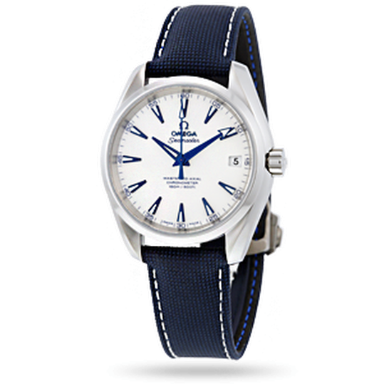 Omega Seamaster Aqua Terra Automatic White Dial Blue Nylon Men's Watch 23192392104001 - 546x546 Image #4