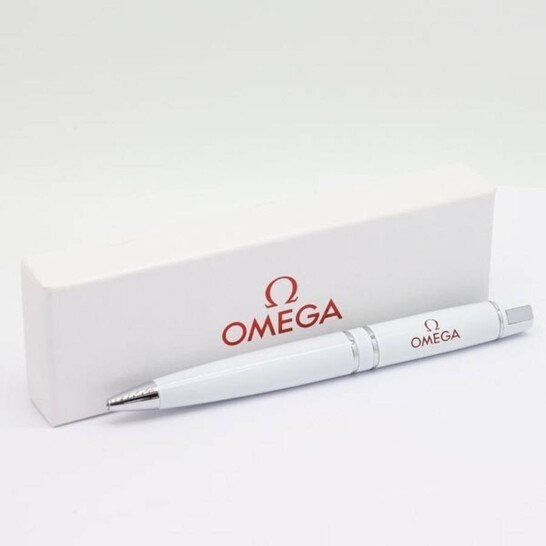 Omega Ballpoint Pen Matte White With Package Box OMEGA_PEN - Fine