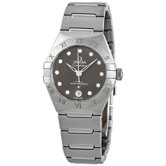 Omega Constellation Automatic Diamond Grey Dial Ladies Watch 131.10.29.20.56.001 - 546x546