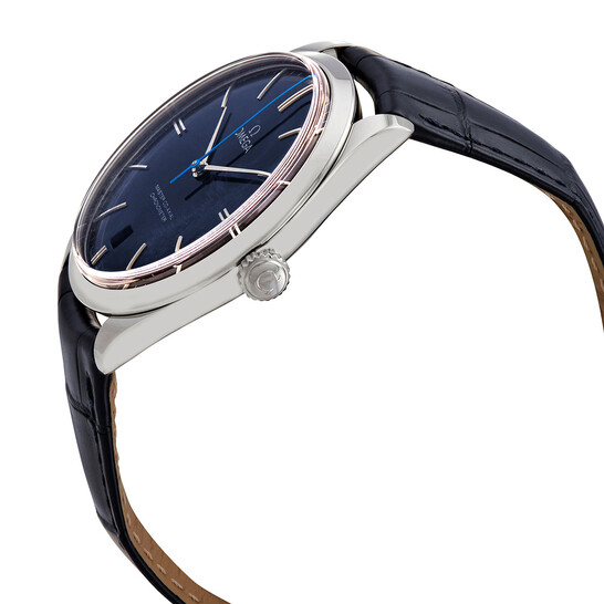 Omega De Ville Hand Wind Chronometer Blue Dial Men's Watch 432.13