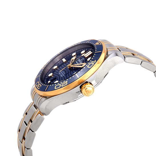 Omega Seamaster Sedna Blue Dial Steel and 18kt Yellow Gold Watch 210.20.42.20.03.001 - 546x546 Image #2