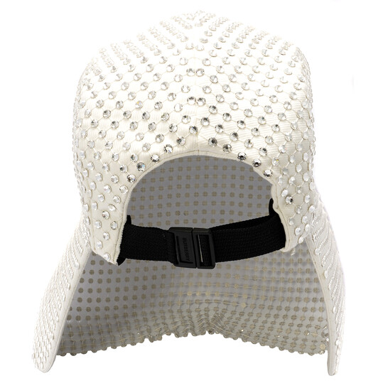 Burberry Open Box - Burberry Men's Optic White Crystal Mesh Bonnet