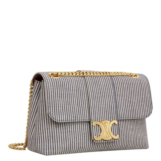 Celine Open Box - Celine Medium Victoire Bag In Striped