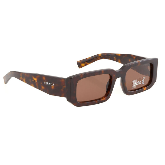 小物 PRADA archive Brown Sunglasses Prada Open Box - Prada Dark Brown Rectangular Men's