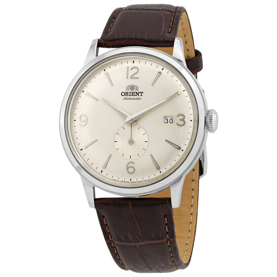 Orient Bambino Automatic Beige Dial Brown Leather Men's Watch RA
