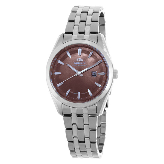 Orient Classic Stretto Date Solar Brown Dial Ladies Watch RA  display picture 3