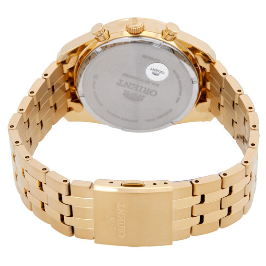 Orient Stretto RA-TX0301G10B – Orologio Cronografo Solare Uomo 40mm – Quadrante Champagne E Cinturino Oro – Eleganza E Tecnologia