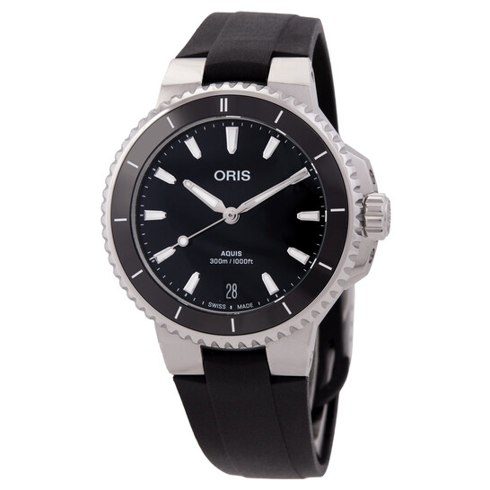 ブラックオプス2 Oris Aquis Date Automatic 36mm Black Dial Black Rubber Watch 733