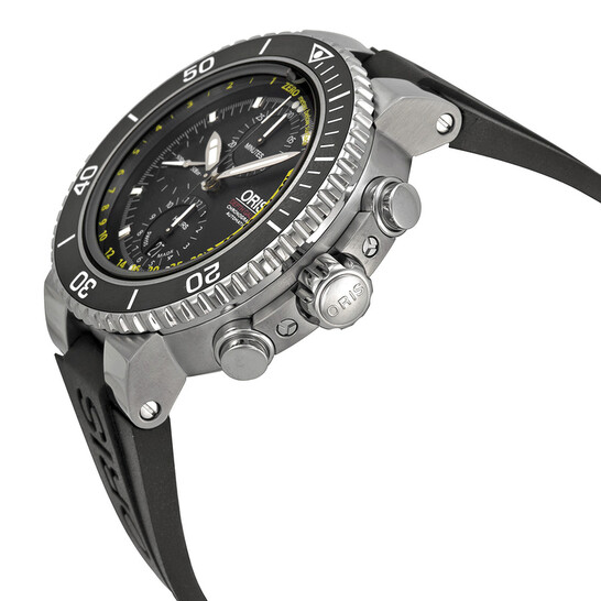 Oris Aquis Depth Gauge Chronograph Black Dial Men's Watch 774-7708-4154SET - 546x546 Image #2