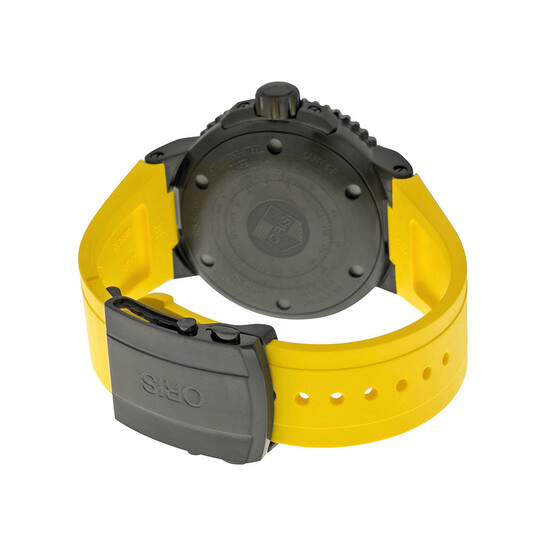 Oris Aquis Depth Guage Black Dial Yellow Rubber Men's Watch 733-7675-4754SET - 546x546 Image #3