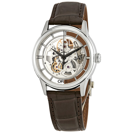 Oris Artelier Translucent Silver Skeleton Dial Automatic
