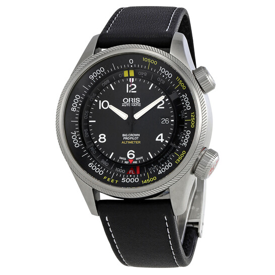 Oris Big Crown ProPilot Black Dial Leather Automatic Men's Watch 733-7705-4134LS - 546x546