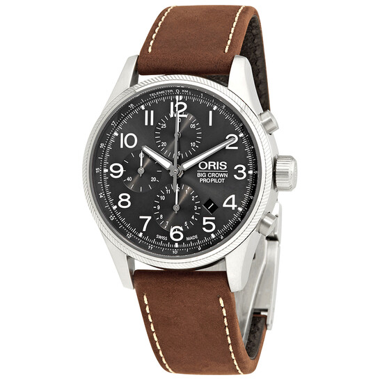 Oris Big Crown Propilot Chronograph Automatic Grey Dial Men's