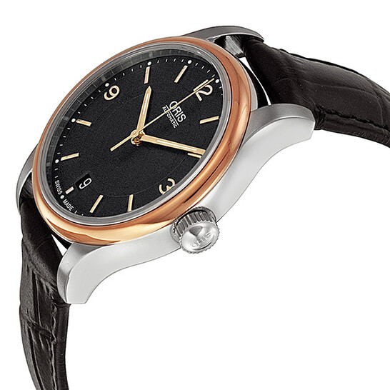 Oris Classic Date Black Dial Black Leather Men's Watch733-7578-4334LS - 546x546 Image #2