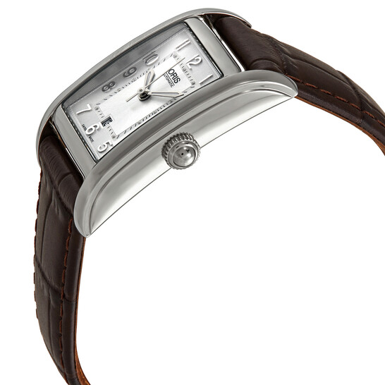 Oris Rectangular Automatic Silver Dial Ladies Watch 01 561 7692 