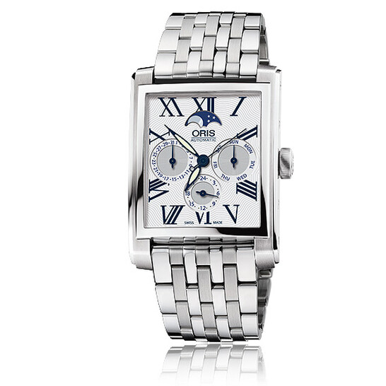 Oris Rectangular Automatic Silver Dial Men's Watch 582-7658-4071MB