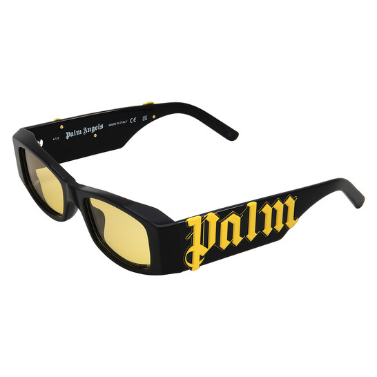 Palm Angels ANGEL Yellow Rectangular Unisex Sunglasses  display picture 2