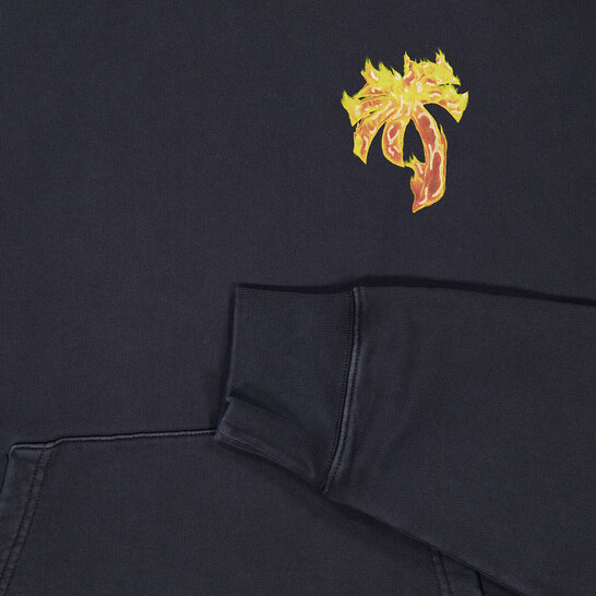 パーカー・フーディ Palm Angels BURNING PALM HOODIE (PMBB058F24FLE005 1076) Palm Angels Burning Palm Cotton Hoodie, Size Medium