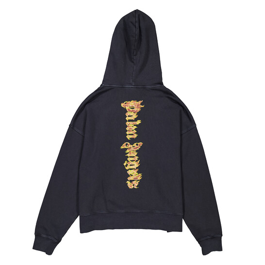 パーカー・フーディ Palm Angels BURNING PALM HOODIE (PMBB058F24FLE005 1076) Palm Angels Burning Palm Cotton Hoodie, Size Medium
