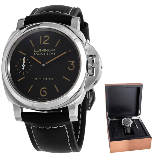 Panerai Luminor Base Hand Wind Black Dial Men's Watch PAM00915 - 546x546