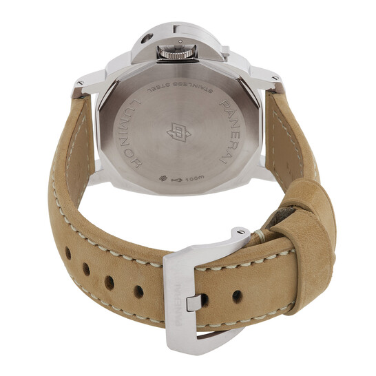Panerai Luminor Logo Hand Wind Black Dial Men's Watch