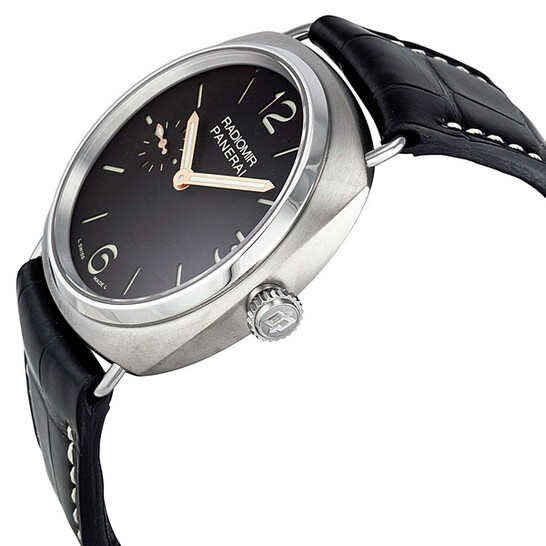 Panerai Radiomir Titanium Black Dial Leather Mechanical Men's Watch PAM00338 - 546x546 Image #2