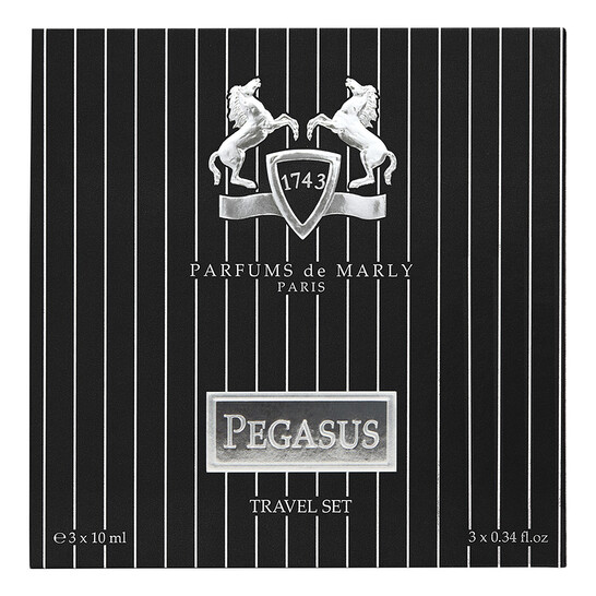 Parfums De Marly Pegasus 4 Pcs Set For Men: Case + 3 x 0.33