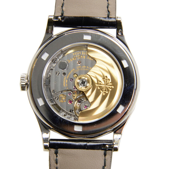 Patek Philippe Calatrava Automatic Diamond Black Dial Men's Watch