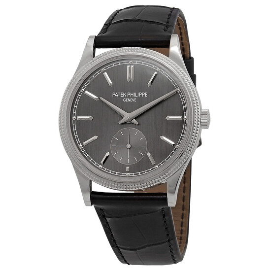 Patek Philippe Calatrava Hand Wind Grey Dial Men's Watch 6119G-001