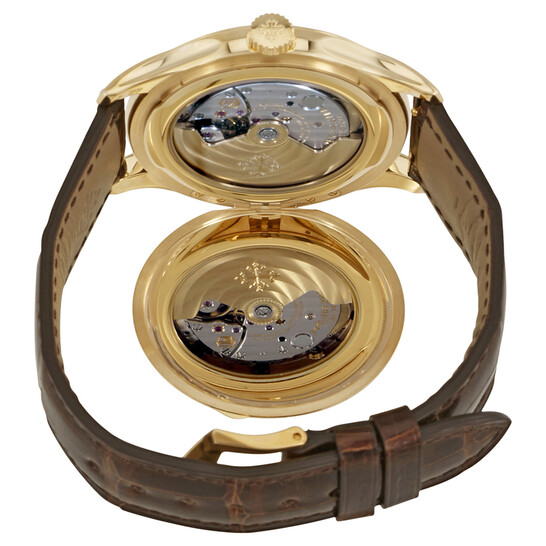 Patek Philippe Calatrava Ivory Dial 18kt Yellow Gold Brown Leather