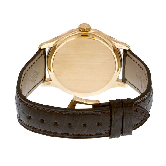 Patek Philippe Calatrava Mechanical Ivory Dial Leather Men's